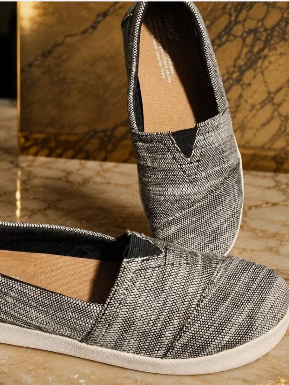 Toms black slide sneakers